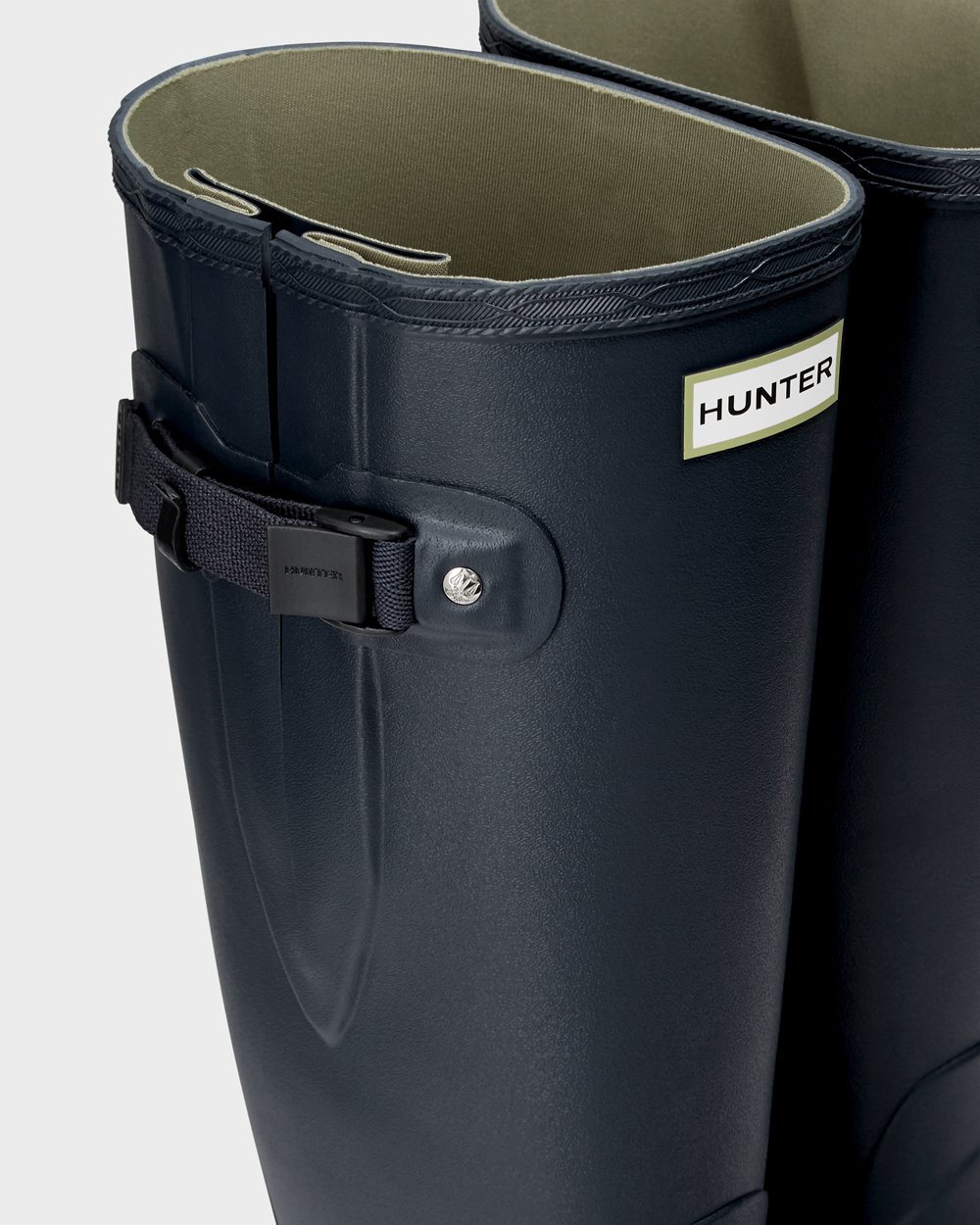 Women Hunter Norris Field | Wide Fit Rain Boots Navy | NZ-9267-XSTJ